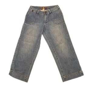 Jag Crop wide Leg Blue Jeans